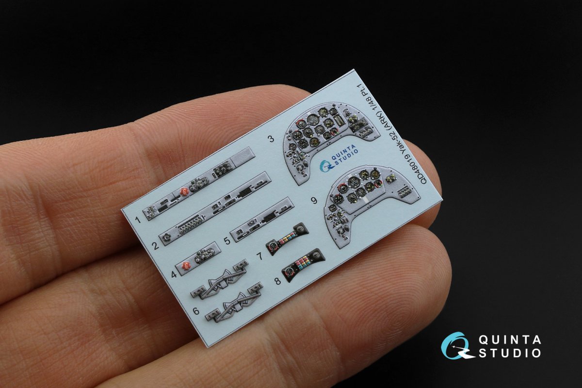 Quinta Studio QD48019 Yak-52 3D-Printed &amp;amp; coloured Interior on decal paper (ARK) 1/48 – imagen 7