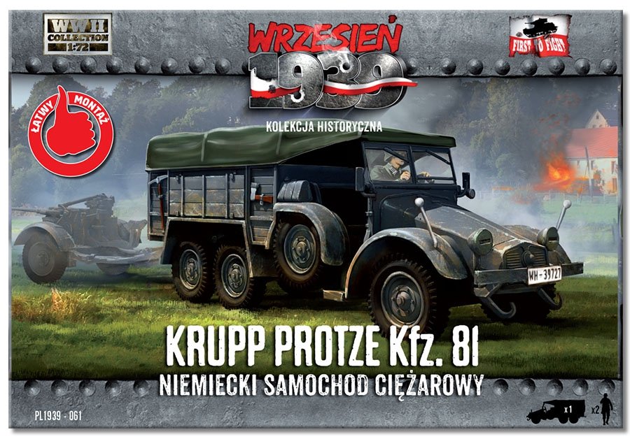 First to Fight PL061 Niemiecki samochód ciężarowy KRUPP PROTZE Kfz. 81. 1/72 – Bild 2