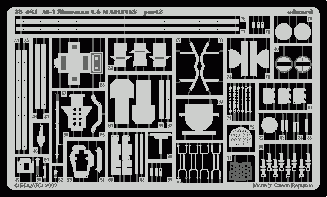 Eduard 35461 M-4 Sherman US MARINES 1/35 Italeri – imagen 2