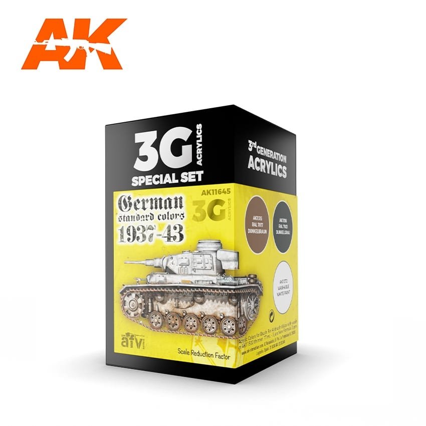 AK Interactive AK11645 3G GERMAN STANDARD COLORS 1937-1943 3x17ml