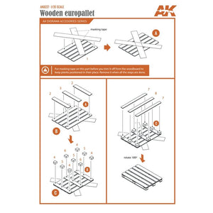 AK Interactive AK8227 LASER CUT WOODEN EUROPALLET (5 UNITS) – imagen 4