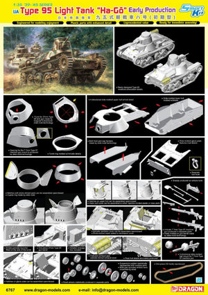 Dragon 6767 Char léger Type 95 de l&amp;#39;armée impériale japonaise « Ha-Go » Première production (1/35) – image 3