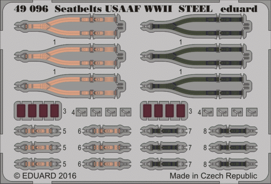 Eduard BIG49342 Seatbelts WWII Allied AF STEEL 1/48 – imagen 2
