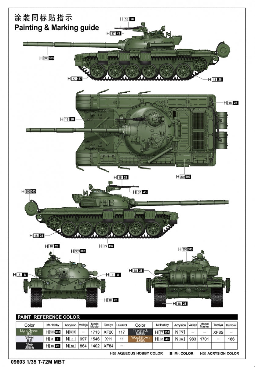 Trumpeter 09603 T-72M MBT 1/35 – image 3