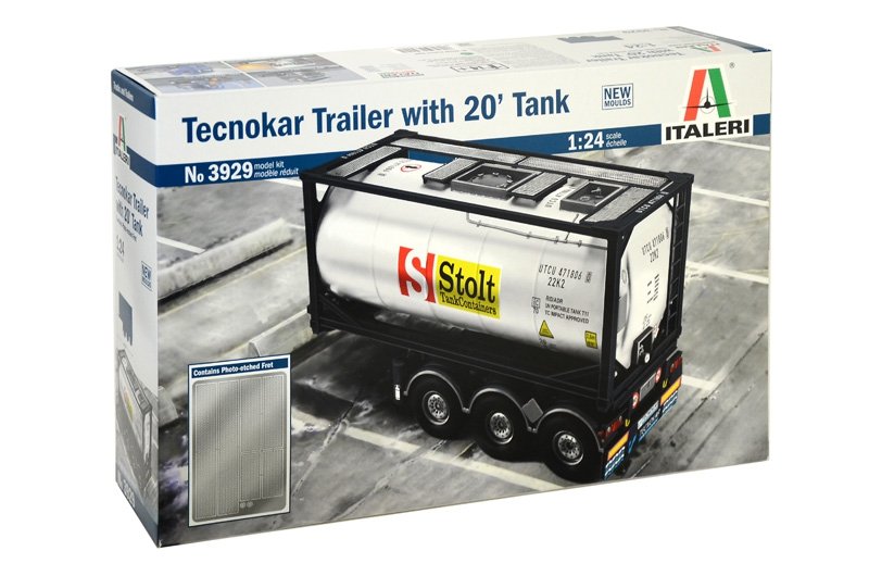 Italeri 3929 TECNOKAR TRAILER WITH 20 TANK 1/24