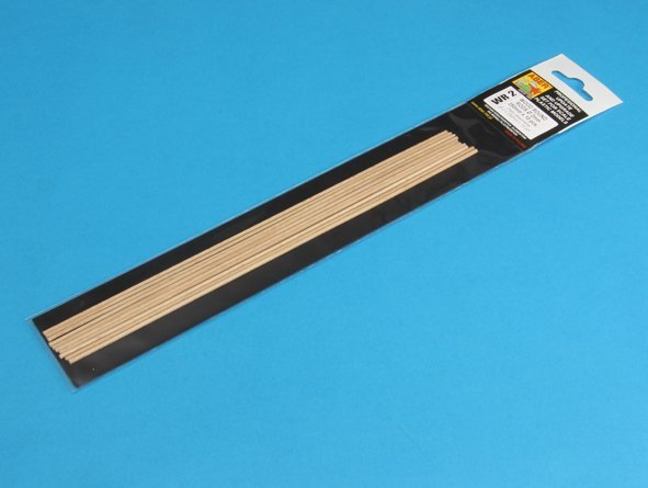 Aber WR2 Wood round rods 2,00 mm lenght 250 mm x 10 pcs. – imagen 5