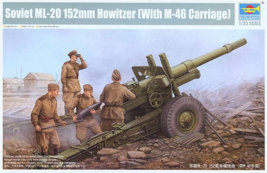 Trumpeter 02324 Soviet ML-20 152mm Howitzer (With M-46 Carriage) 1/35