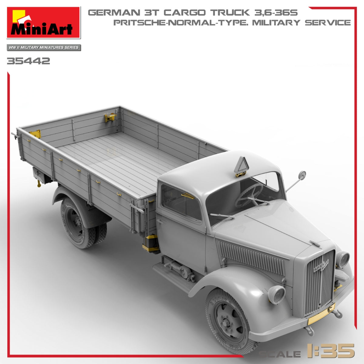 Miniart 35442 CAMION CARGO ALLEMAND 3T 3.6-36S. PRITSCHE-TYPE NORMAL. SERVICE MILITAIRE 1/35 – image 9
