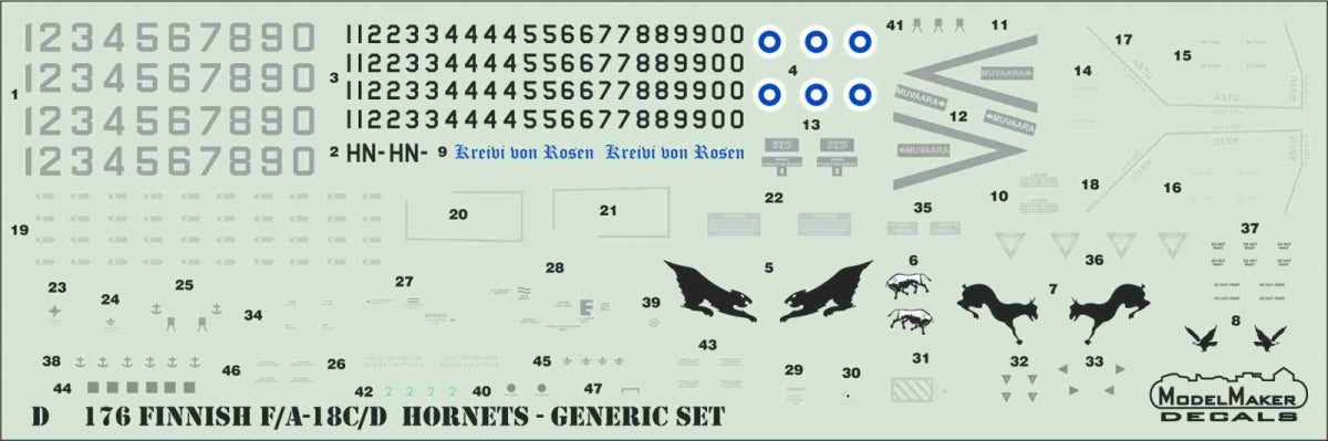 ModelMaker Decals D48176 Finnish F/A-18C/D Hornets - generic set 1/48 – imagen 2
