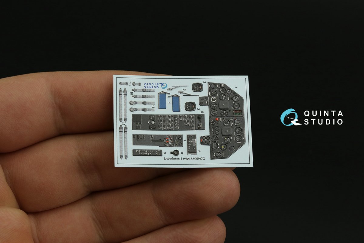 Quinta Studio QD48322 Mi-4 3D-Printed &amp;amp; coloured Interior on decal paper (Trumpeter) 1/48 – imagen 7