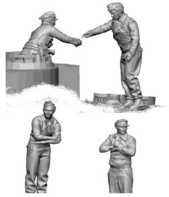 Glowel Miniatures 48002 German tank crew "Cigarette break" 1/48