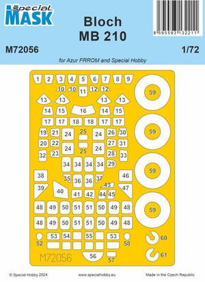 Maquette Special Hobby M72056 Bloch MB 210 (pour Azur FRROM et Special Hobby) au 1/72