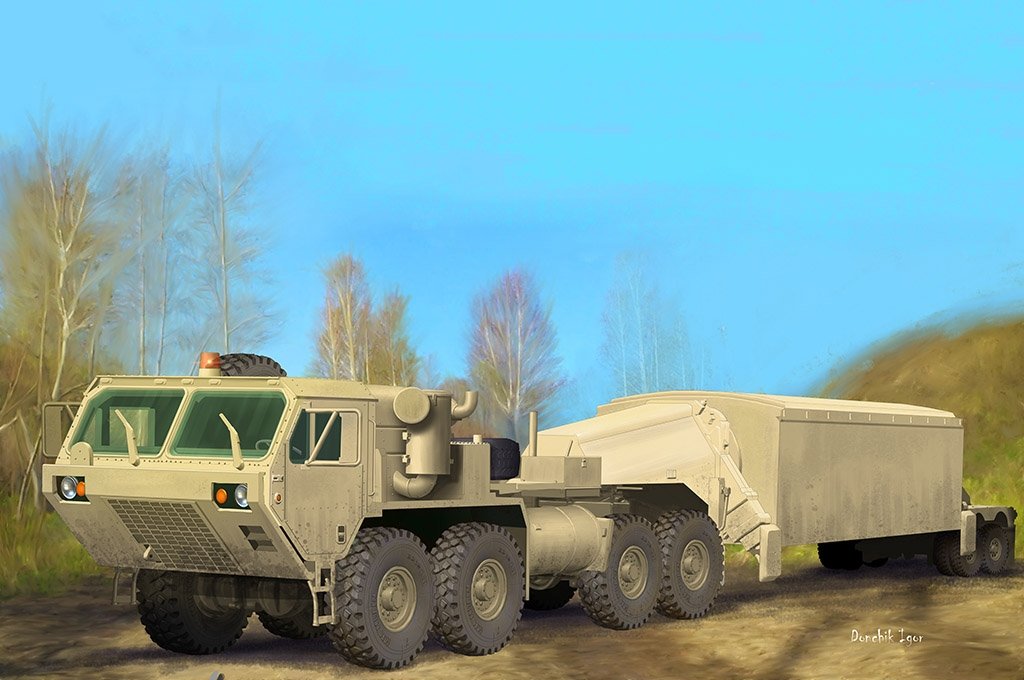 Tracteur Trumpeter 07177 M983 et radar bande X AN/TPY-2, échelle 1/72