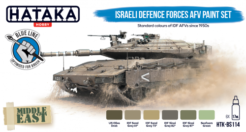 Hataka HTK-BS114 Israeli Defence Forces AFV paint set (6x17ml) – Bild 2