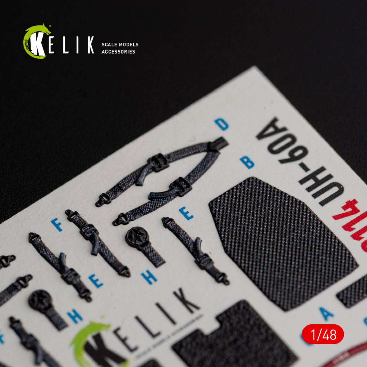 KELIK K48114 UH-60A Black Hawk - Type 2 &amp;quot; Defence Intelligence of Ukraine&amp;quot; interior 3D decals for ICM kit 1/48 – imagen 11