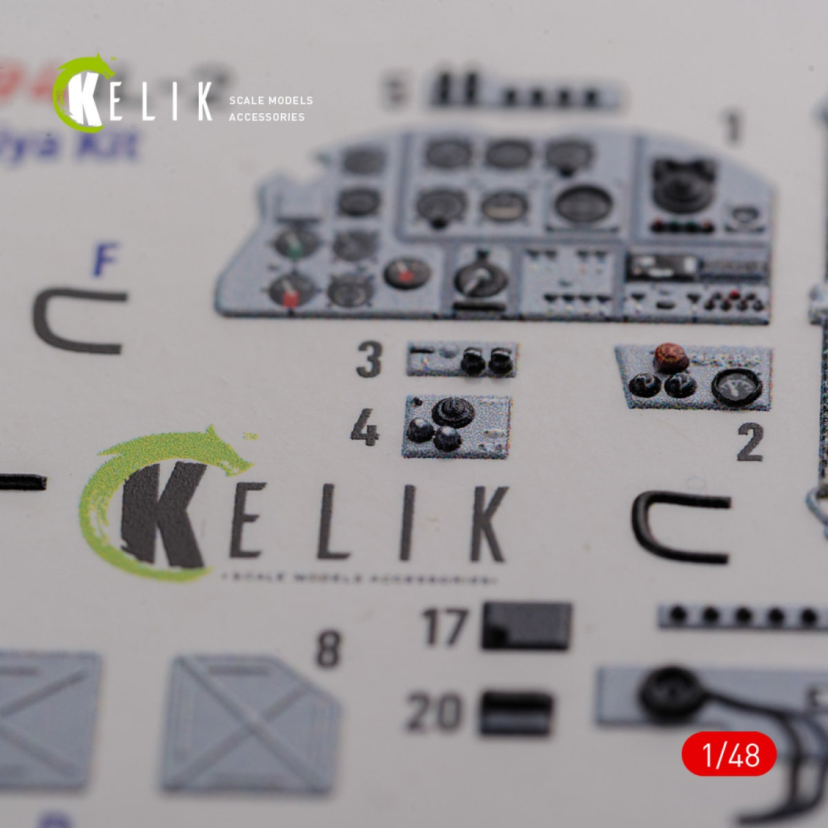 KELIK K48094 IL-2 Shturmovik interior 3D decals for Tamiya kit 1/48 – zdjęcie 3