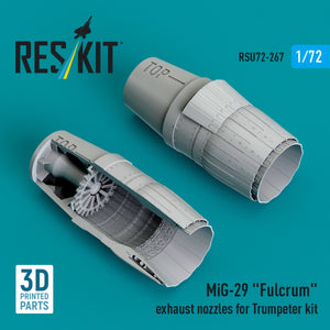 RESKIT RSU72-0267 Tuyères d&amp;#39;échappement MiG-29 « Fulcrum » pour maquette Trumpeter (impression 3D) 1/72