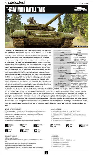 Modelcollect UA72059 T-64AV Main Battle Tank 1/72 – Bild 2