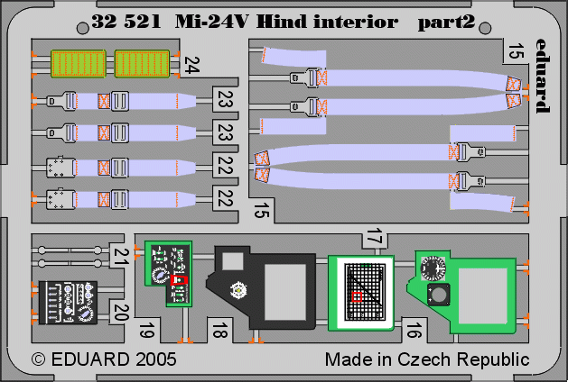 Eduard 32521 Mi-24V Hind interior 1/35 TRUMPETER