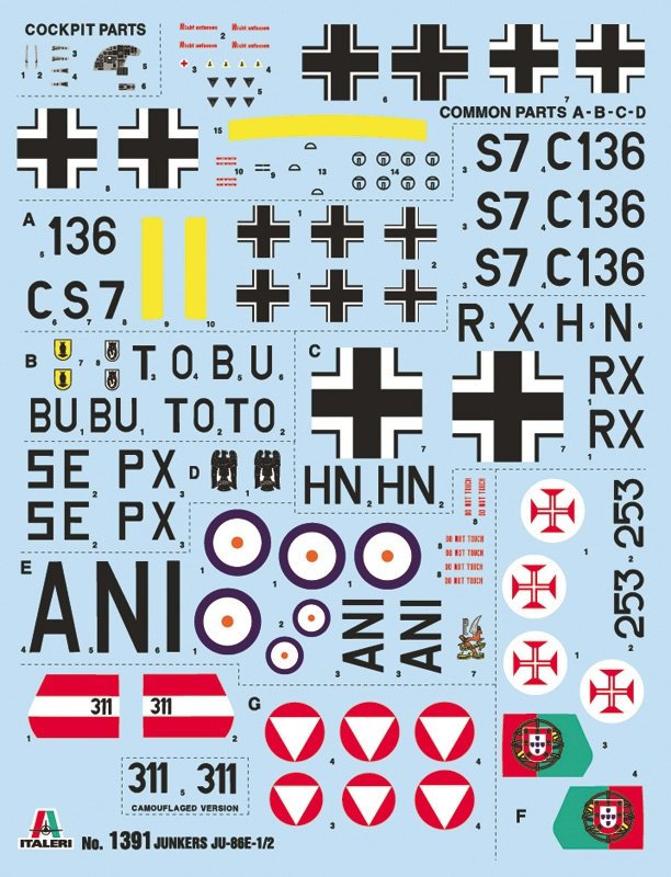 Italeri 1391 JU 86 E1/E2 1/72 – zdjęcie 2