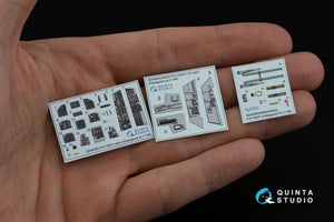 Quinta Studio QD48283 F/A-18A / C early 3D-Printed &amp;amp; coloured Interior on decal paper (Hasegawa) 1/48 – immagine 3