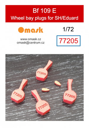 Omask 77205 Bouchons de puits de train d&amp;#39;atterrissage pour Bf 109E (pour Eduard/SH) 1/72