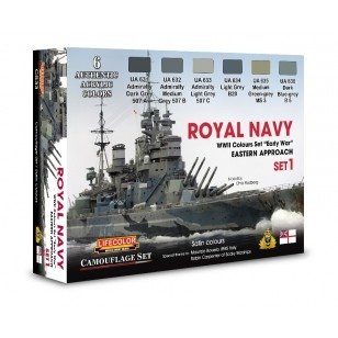 Lifecolor CS33 Acrylic paint set Royal Navy Set 1 6x22ml