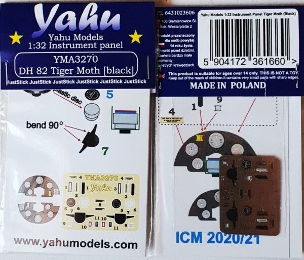 Yahu YMA3270 Tiger Moth (black) ICM 1/32