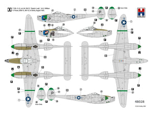 Hobby 2000 48028 P-38L Lightning 80th Fighter Squadron (ACADEMY+ CARTOGRAF + MASKI) 1/48 – immagine 3