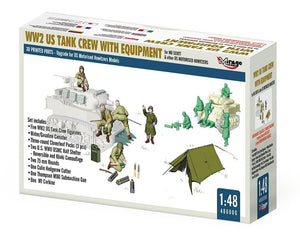 Mirage Hobby 480006 WW2 US Tank Crew With Equipment For M8 Scott And Other US Motorised Howitzers 1/48 – Bild 4