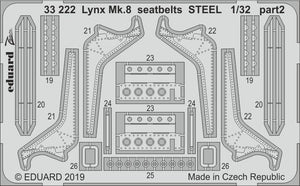 Eduard 33222 Lynx Mk.8 seatbelts STEEL REVELL 1/32 – Bild 2