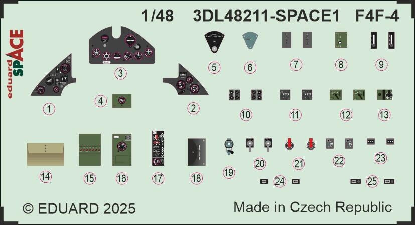 Eduard 3DL48211 F4F-4 SPACE Academy 1/48 – imagen 3
