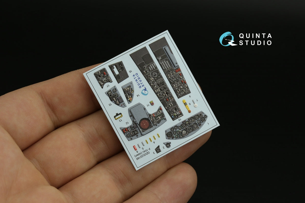 Intérieur coloré imprimé en 3D sur papier décalcomanie (Italeri) pour F-104J (Quinta Studio QDS-32188) (petite version) 1/32 – image 5