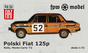FPW Modèle 72605 Fiat 125p, Rallye Monte Carlo &amp;#39;72 1/72