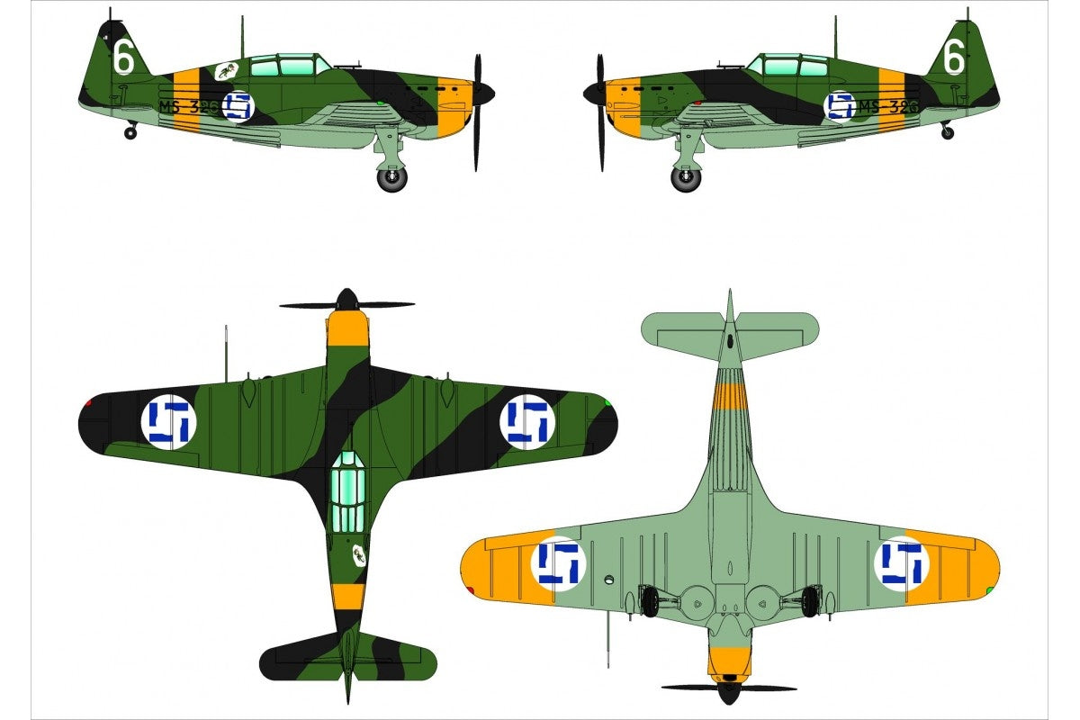 Dora Wings 48057 Morane-Saulnier MS.406.C1 - Finnish Aces 1/48 – imagen 4