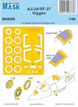 Special Hobby M48009 AJ/JA/SF-37 Viggen (for Special Hobby and Tarangus kits) 1/48