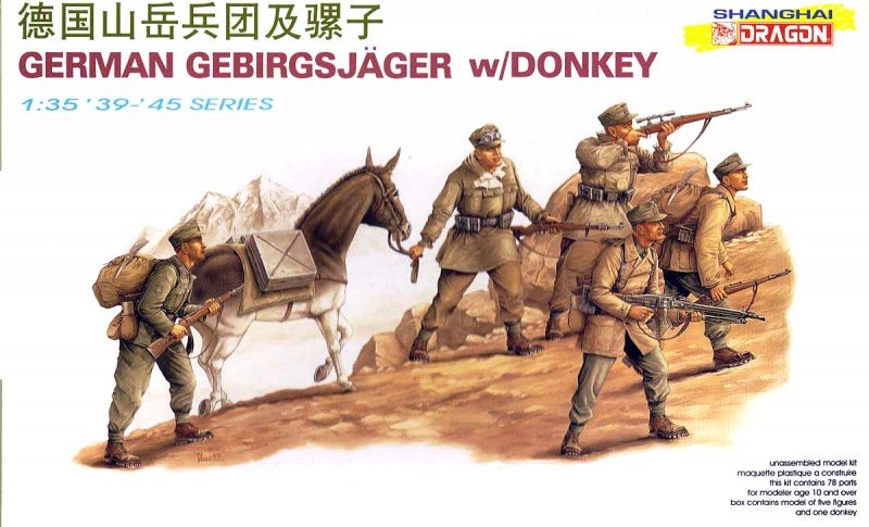 Dragon 6078 Gebirgsjaeger allemand avec âne (1/35)