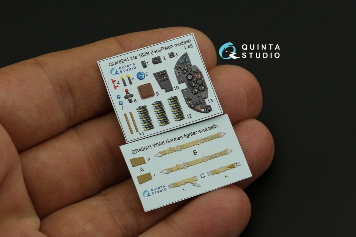 Intérieur imprimé en 3D et coloré sur papier décalcomanie Quinta Studio QD48241 Me 163B (GasPatch models) 1/48 – image 5