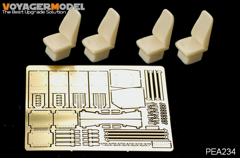 Maquette Voyager PEA234, famille Humvee USMC moderne, sièges à dossier haut avec ceintures de sécurité (4 CHOIX) (POUR BRONCO) 1/35