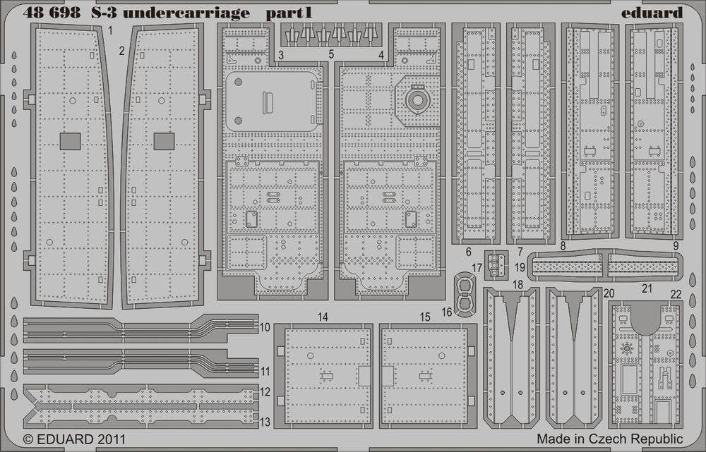 Eduard 48698 S-3 undercarriage 1/48 Italeri – imagen 2