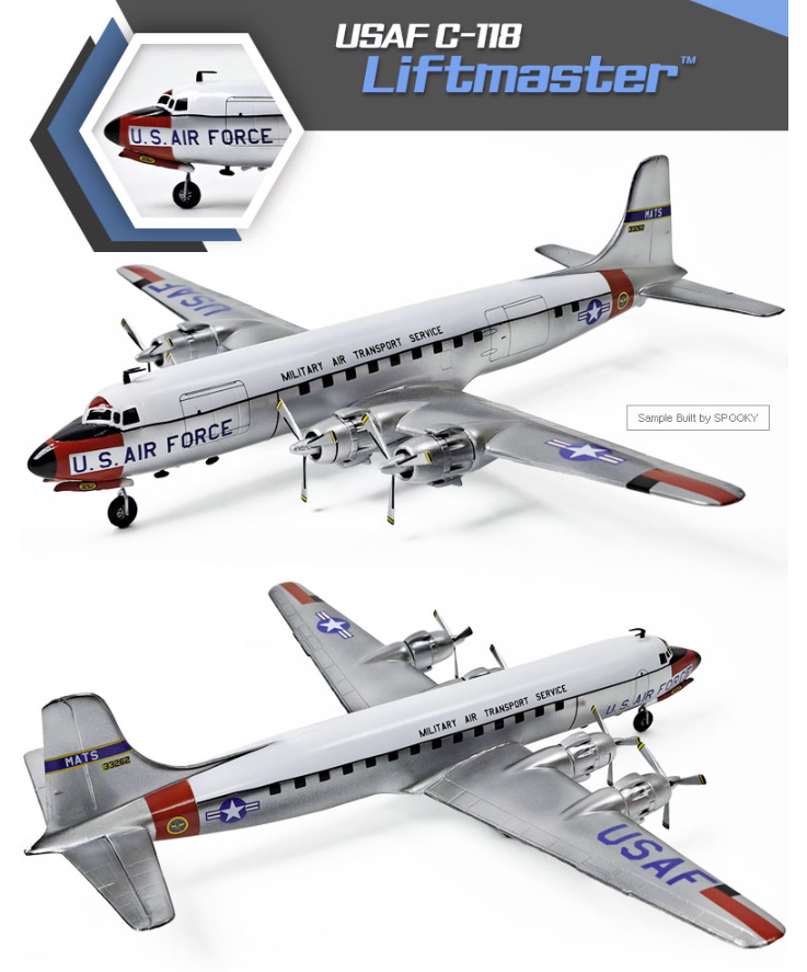Academy 12634 USAF C-118 Liftmaster 1/144 – image 6
