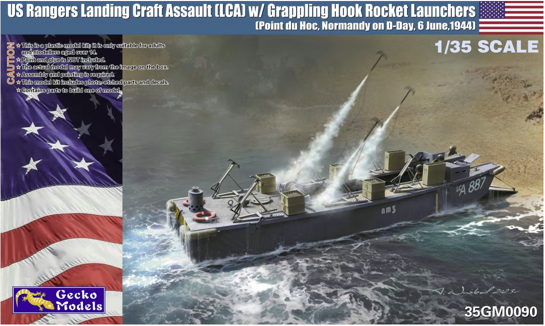 Gecko Models 35GM0090 Rangers Landing Craft Assault (LCA) w/Grappling Hook Rocket Launchers 1/35