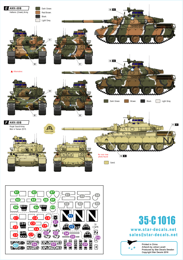 Star Decals 35-C1016 International AMX-30 B and B2 1/35 – imagen 2