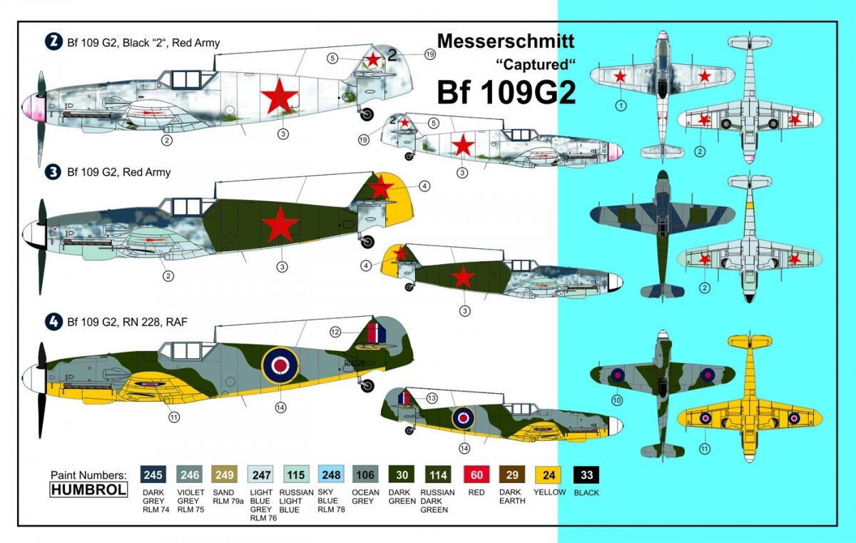 AZmodel AZ7496 Messerschmitt Bf 109Ga-2 &amp;quot;Captured&amp;quot; 1/72 – imagen 2