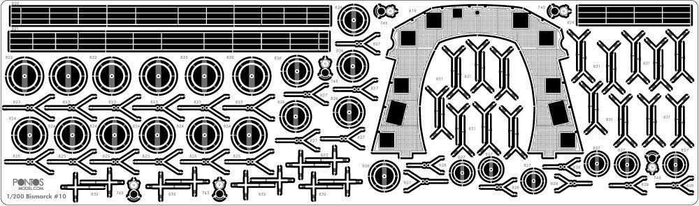 Pontos 22001F2 BISMARCK 1941 Detail Up Set Basic Ver.2 1/200 – imagen 12