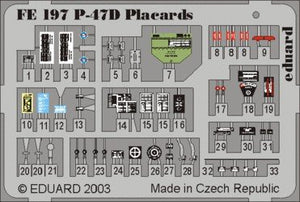 Eduard FE197 P-47D placards 1/48