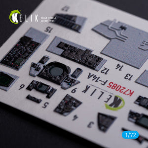 KELIK K72085 F-14A Tomcat - interior 3D decals for Hasegawa kit 1/72 – immagine 8