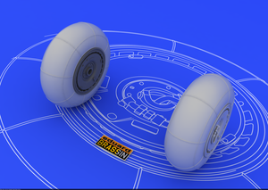 Eduard 648055 Bf 110 E/ F/G main undercarriage wheels 1/48 (EDUARD) – imagen 2