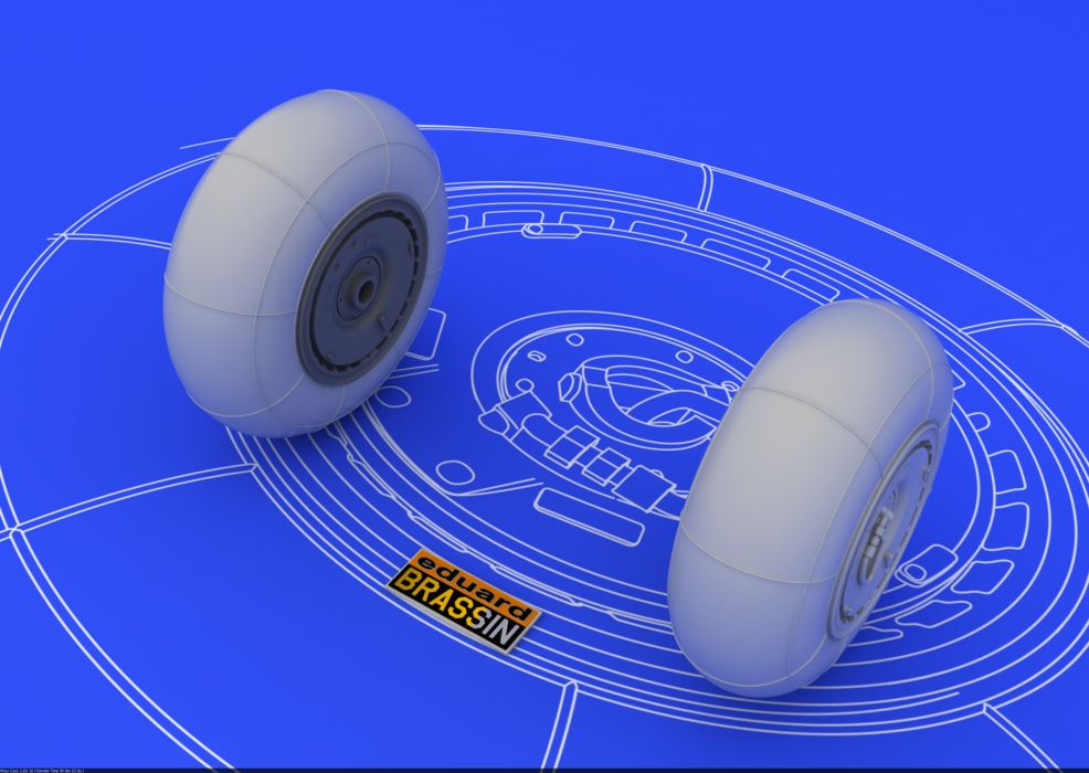 Eduard 648055 Bf 110 E/ F/G main undercarriage wheels 1/48 (EDUARD) – imagen 2