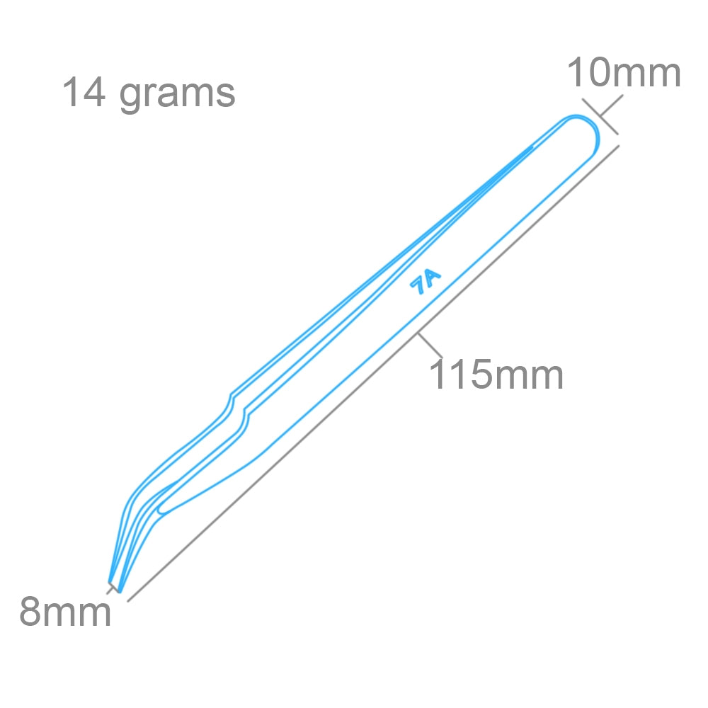 Modelcraft PTW2185-7 Extra Fine Curved Stainless Steel Tweezers (115mm) – image 2